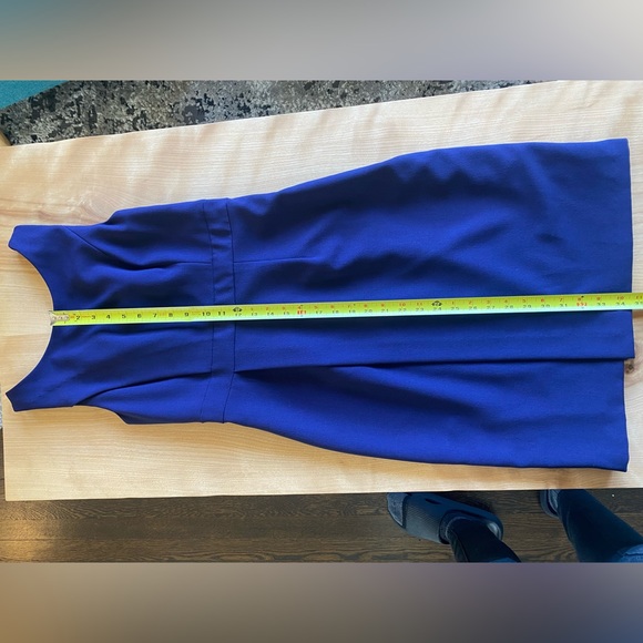 Adrianna Papell Navy Blue Day Dress. Sleeveless. Quality made and well lined. - Picture 7 of 8